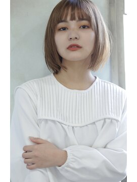 ラファンジュ ヘアー(Rohange hair) 【Rohange】ミルクティーベージュ×束感シースルーバング