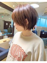 ネオリーブ モカ 川崎チネチッタ店(Neolive mocca) 20代30代40代大人ショート 丸み 似合わせカット　ピンクブラウン