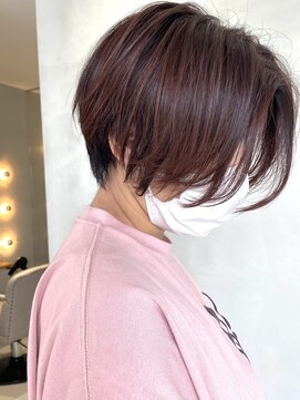 コード(Chord) ぼかしhighlight、チェリーブラウン、ハンサムショート［谷合