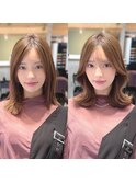 20代30代40代◎韓国ヘアー顔周りレイヤー青髪似合わせカットロブ