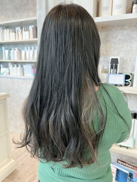 キャアリー(Caary) 福山市美容室Caary人気 ブルーブラック・インナーグレージュ