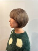 N.Y.ドライカット×アッシュベージュカラーで艶ボブに[渋谷]