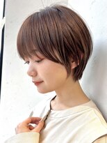 ハピネス クローバー 学園前店(Happiness CLOVER)&nbsp;丸みショート/前髪/顔周りカット/濱崎優/白髪ぼかし