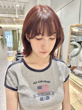 ゼストララ(ZEST Lara) チェリーブラウン×韓国くびれボブ【吉祥寺】misaki