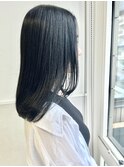 就活にも◎暗髪　韓国風　ブルーブラック