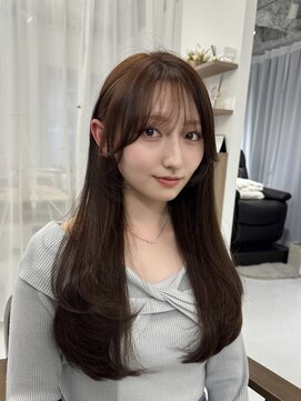 ハピネス 梅田茶屋町店(HAPPINESS) 韓国ヘア/レイヤーロング/髪質改善/ブリーチなし/ベージュ