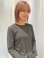イノセントヘア(innocent.hair) ミルクティーピンクハイトーンカラーホワイトピンク