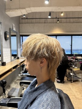 エイトメン 池袋東口店(EIGHT MEN) 1ブリーチミルクティー×ミニウルフマッシュ