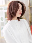 センターパートミルクティーピンク外ハネボブ北浦和20代30代40代