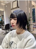 ショートウルフカットナチュラルウルフ顔まわりレイヤーカット