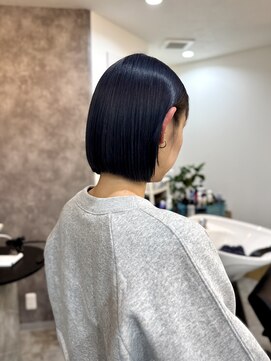 アラレ(ARARE) ブルーブラック+ミニボブ