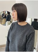 パツっとボブ♪♪と暗めの栗色カラー!担当ニキ