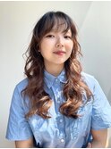 ロング/くせ毛風パーマ