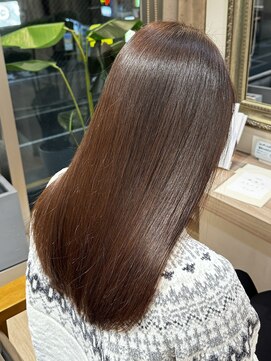 アヤラグランスパ 船橋店(AyaLA GRAN SPA) 【黒田 愛梨】うる艶オレンジブラウン/髪質改善カラー