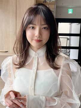 エトラ 渋谷店(etora) 小顔 前髪 レイヤーカット ホワイトグレージュ"