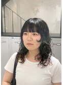 ミディアム×ウェーブパーマ×顔まわりレイヤー