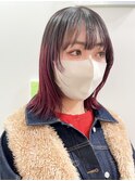 下北沢タッセルボブ切りっぱなしミディアムダブルカラーブリーチ