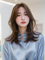 クレビア 名古屋(CreBiA)&nbsp;くびれレイヤーカット/ハッシュカット/ブリーチなしダブルカラー