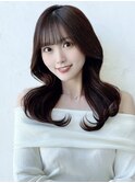 透明感カラーレイヤーカット前髪カット小顔カット顔周りカット