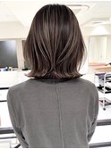 ハイライトバレイヤージュダブルカラーショートカット30代40代
