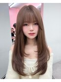 (licca内堀) 学生u24×ピンクブラウン×レイヤーカット