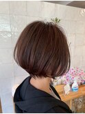前髪なしのショートスタイル