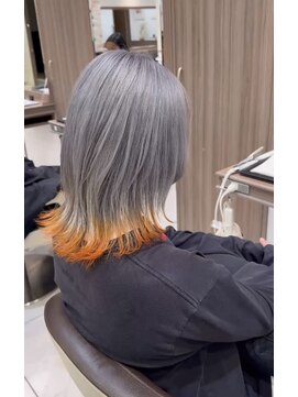 アッシュ 洋光台店(Ash) 洋光台ブリーチ複雑履歴ダブルカラー白髪ぼかしハイライト