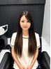 ☆リタッチカラー＋エクステ人毛100％60センチ編み込み50本馴染ませカット☆