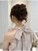 ミディアムアップスタイル パーティーヘアセット【八王子】