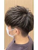 アルファ 深井店(ALPHA)&nbsp;メンズハイライト×束感ツーブロックショート