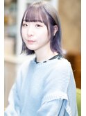 グレージュ×インナーパープル