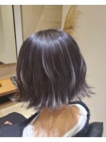 シェル 国分寺(shell)&nbsp;シルバーハイライト★ダークアッシュベース★外はねボブ