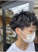 大人かわいい美髪ショートパーマ