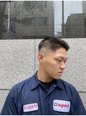 束感刈り上げビジネス七三ツーブロックアップバング1186