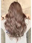 ピンクベージュxアディクシーxラフウェーブ