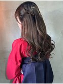 ナチュラルハーフアップ