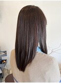 縮毛矯正ロング♪コスメストレート髪質改善ココアベージュ