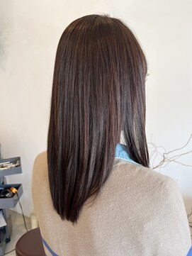 レポヘアー(Repos hair) 縮毛矯正ロング♪コスメストレート髪質改善ココアベージュ