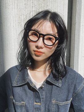 バム 名古屋栄店(BAMM) 黒髪のゆるミディアムボブ【Keigo】