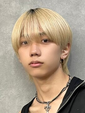 エルマーク 心斎橋(L-MARK) シースルーマッシュブリーチダブルカラーフェイスフレーミング