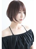 ★くびレイヤー前髪ありイメチェンアンブレラカラーショート