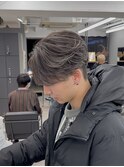 毛流れリバースパーマセンターパートフェザーパーマメンズパーマ