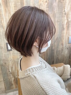 ハノン バイ リンクス 大宮(Hanon by LINKTH) 【大宮 Hanon】丸みショート/ピンクベージュ/ベビーピンク