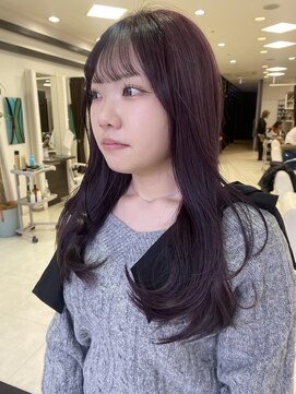 プランタン フォー ヘアー(printemps FOR HAIR) __ピンクラベンダー___ブリーチカラー__レイヤーカット__