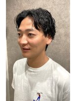 リアイス(Re:ICE) ブルーブラックサーフカールスパイラルパーマショート