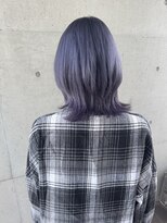 アチーブティルスマートサロン 豊川末広通店(achieve till Smart Salon)&nbsp;透明感ラベンダーブルーダブルカラー外ハネ小顔レイヤーカット