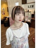 【オレンジ×ブラウン】ブロックカラー　山下　泰世