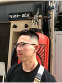 【BarBerBROS】フェードカット　短髪　メガネ男子