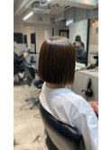 軽やか切りっぱなしボブ
