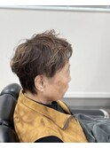 70代癖毛カット　白髪ぼかし